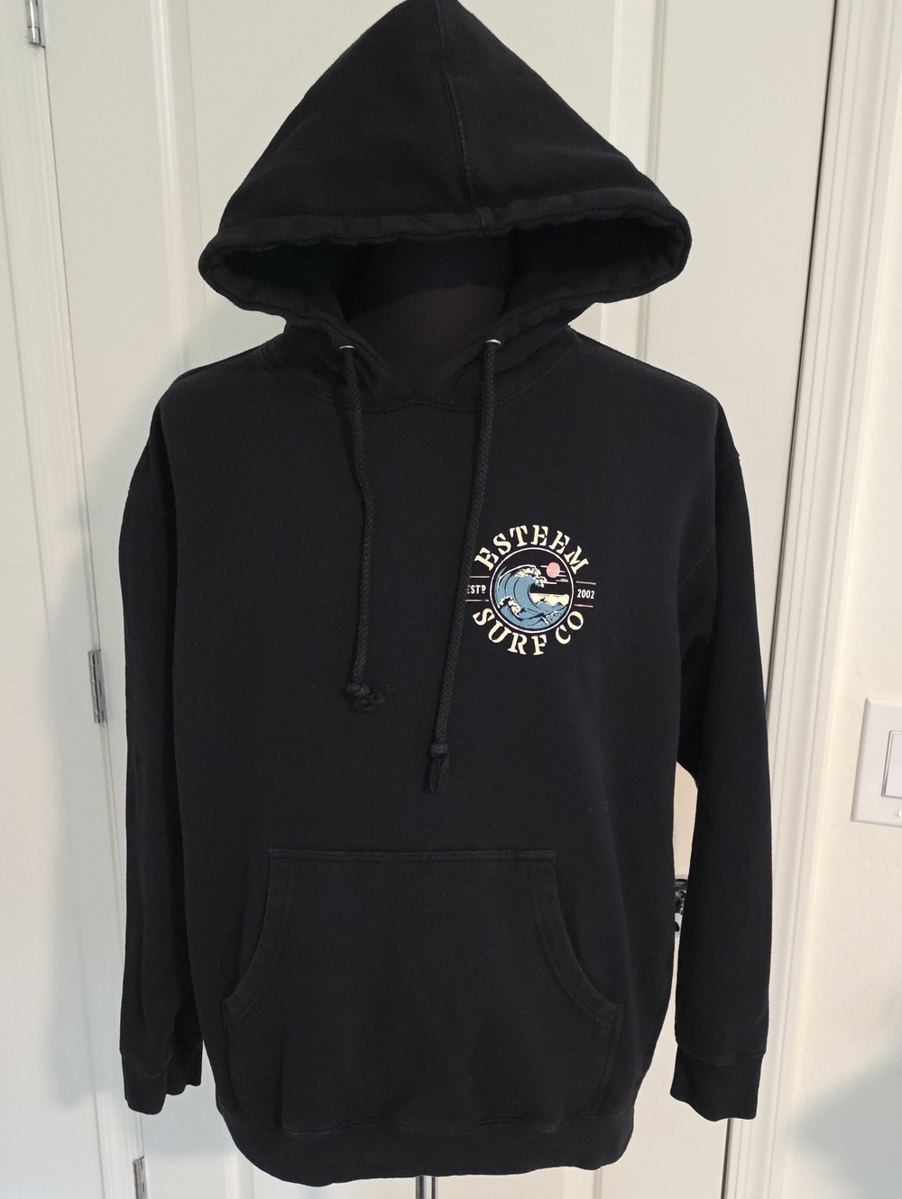 Esteem Surf Co. Black Hooded Pullover Sweatshirt